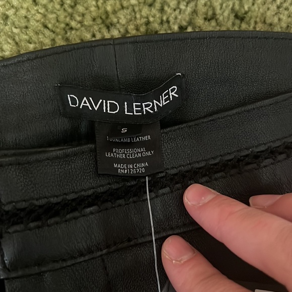 David Lerner NWT 100 percent lamb leather pants. Size small - Picture 4 of 9